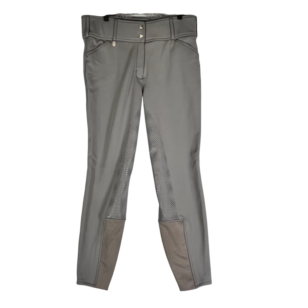 Horze Grand Prix 34 Thermo Softshell Breeches Grey silicone Full Seat‎ Fleece